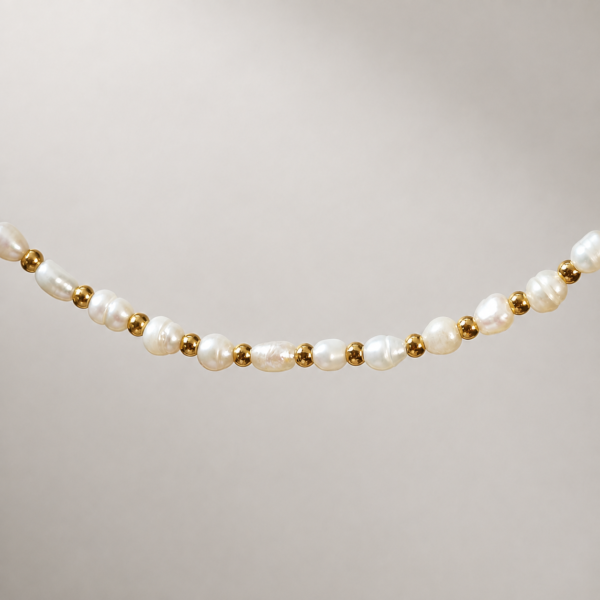 Acercamiento collar de Perlas Lía Collar de Perlas Lía
