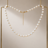 Collar de Perlas Serena con perlas blancas y separadores dorados
