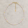 Collar de Perlas Celeste Collar de Perlas Celeste con perlas blancas y chaquira pastel