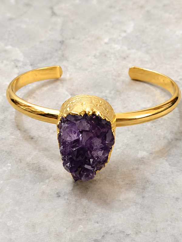 Brazalete de Amatista Origen Brazalete de Amatista Origen con drusa natural